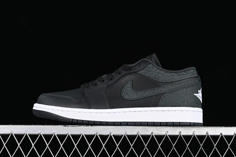 All categories Air Jordan Jordan series basketball shoes Air Jordan 1 Low G version pure original Air Jordan 1 Low AJ1 Joe 1 all black burst pattern low-top cultural casual sneakers FB9907-001
